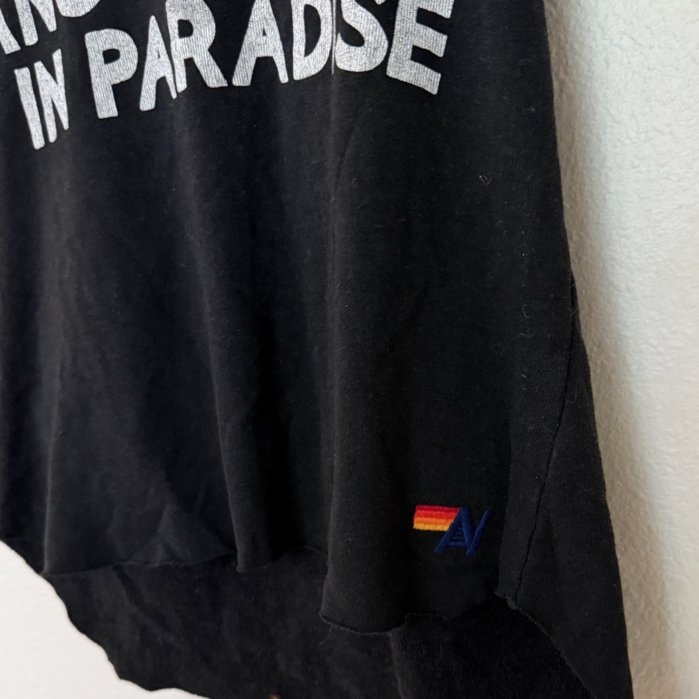 Aviator Nation Another Day In Paradise Raw Edge Black Muscle Tank - Picture 4 of 5